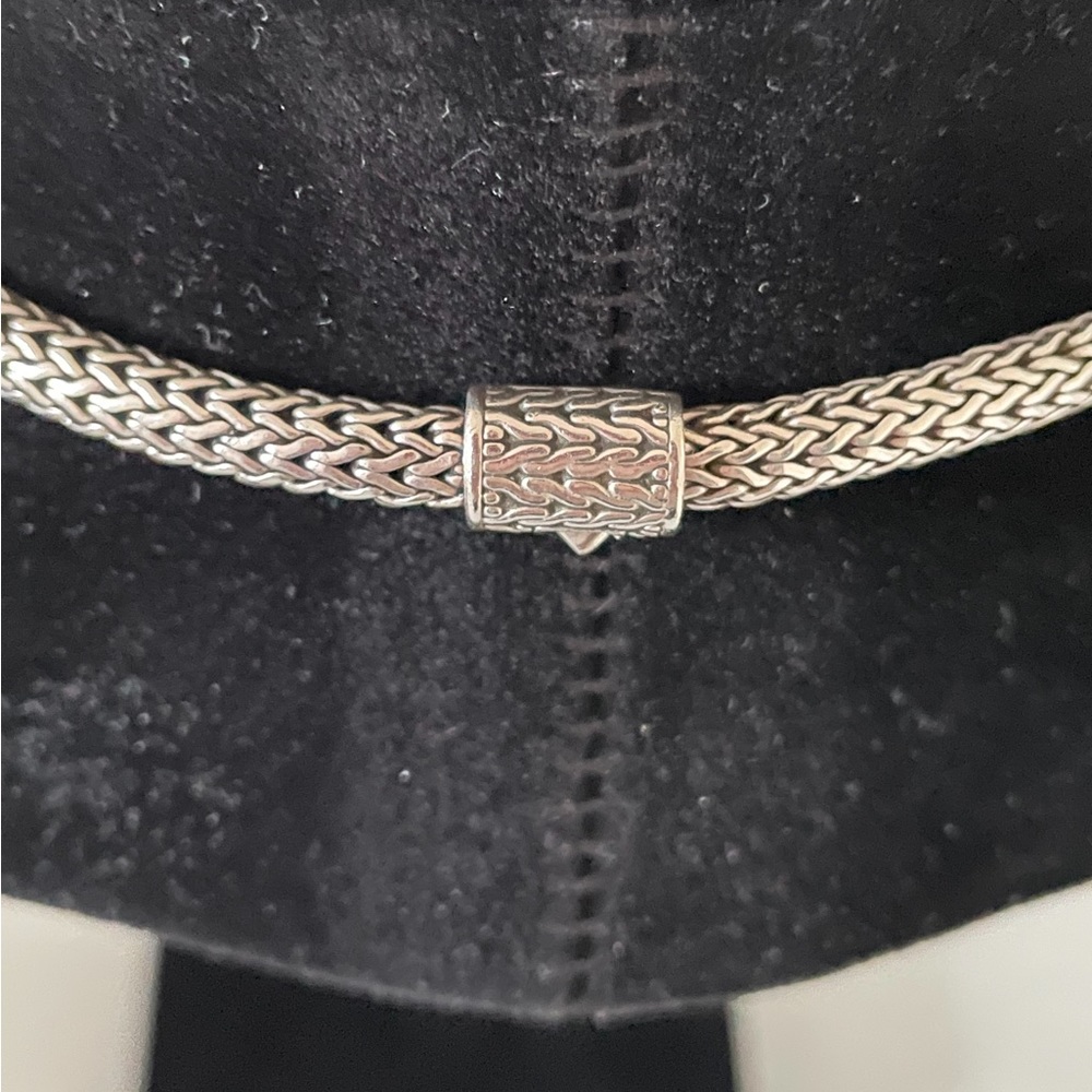 John Hardy 22K yellow gold& 925 Sterling S w Hammered 2 Tone Necklace - Picture 3 of 6
